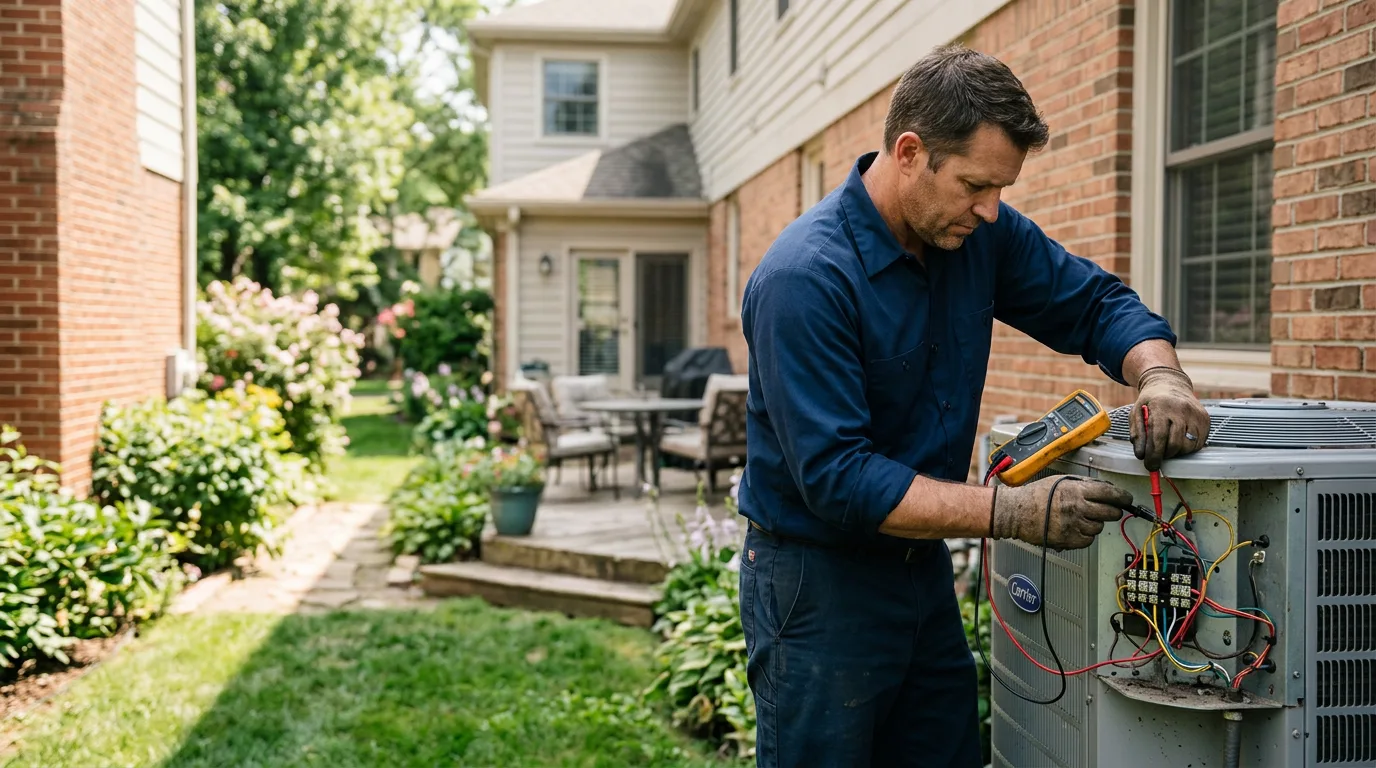 HVAC technician working near Eureka, MO